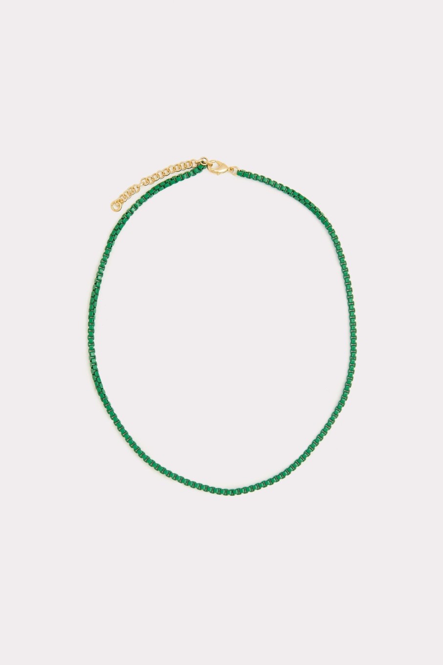 Colliers Petit Moments | Collier De Chaine De Boite Peinte Vert